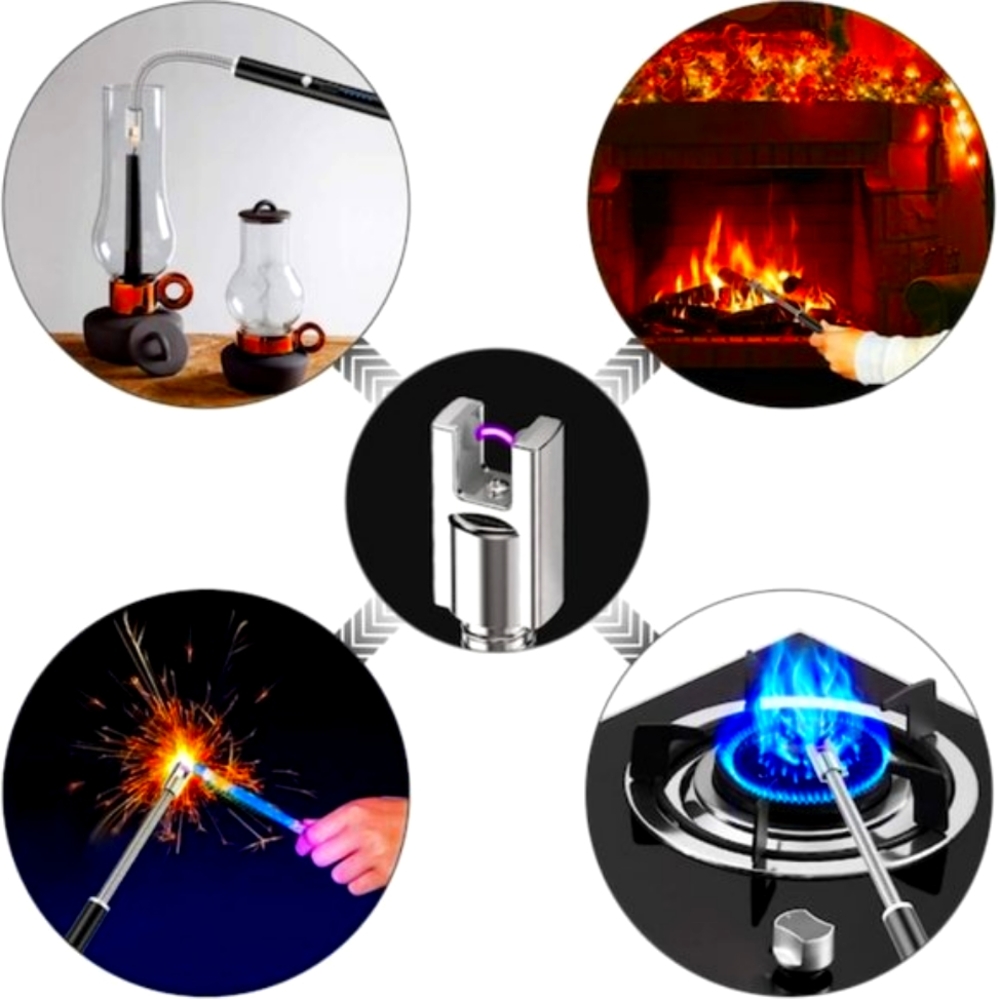 Electric Matte USB Arc Light I Rechargeable I Flameless I Kitchen Household To - Picture 3 of 7